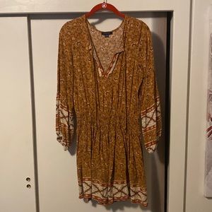 American eagle medium yellow floral dress